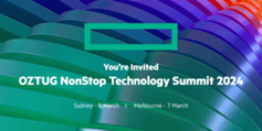multicolor banner for OZTUG Nonstop Technology Summit 2024