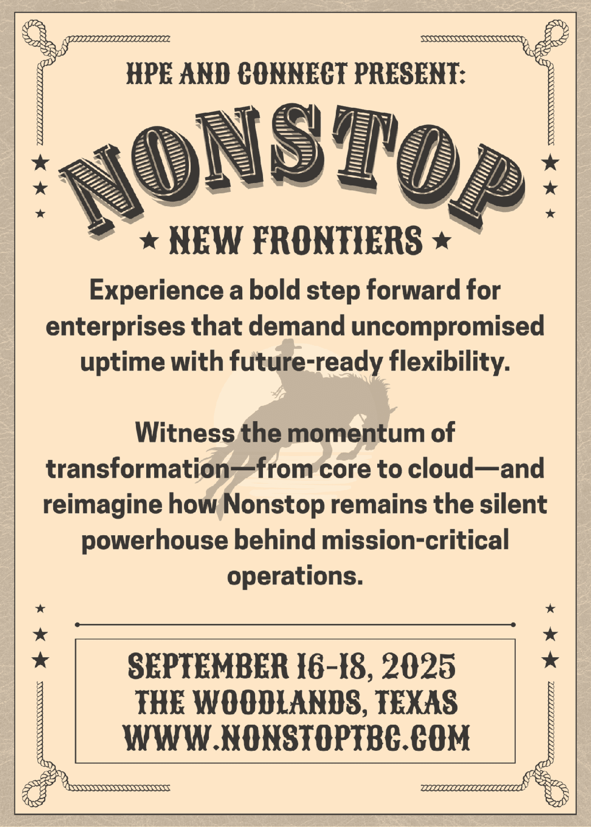 HPE and Connect present Nonstop New Frontiers!